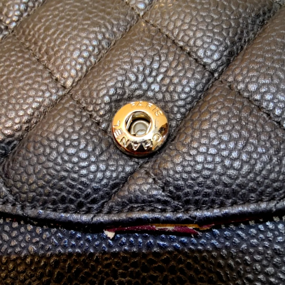 Chanel Black Quilted Caviar Medium Classic Double Flap - 15944875 serial number - Picture 7 of 16